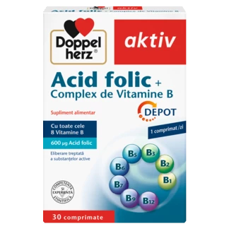 Illustration of the product packaging Doppelherz aktiv Acid Folic front view